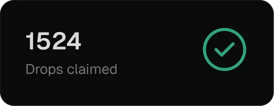 1524 drops claimed